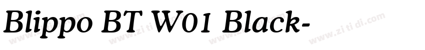 Blippo BT W01 Black字体转换